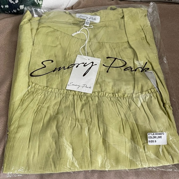 1 LEFT! Tiered Lime Mini Dress - Picture 6 of 6